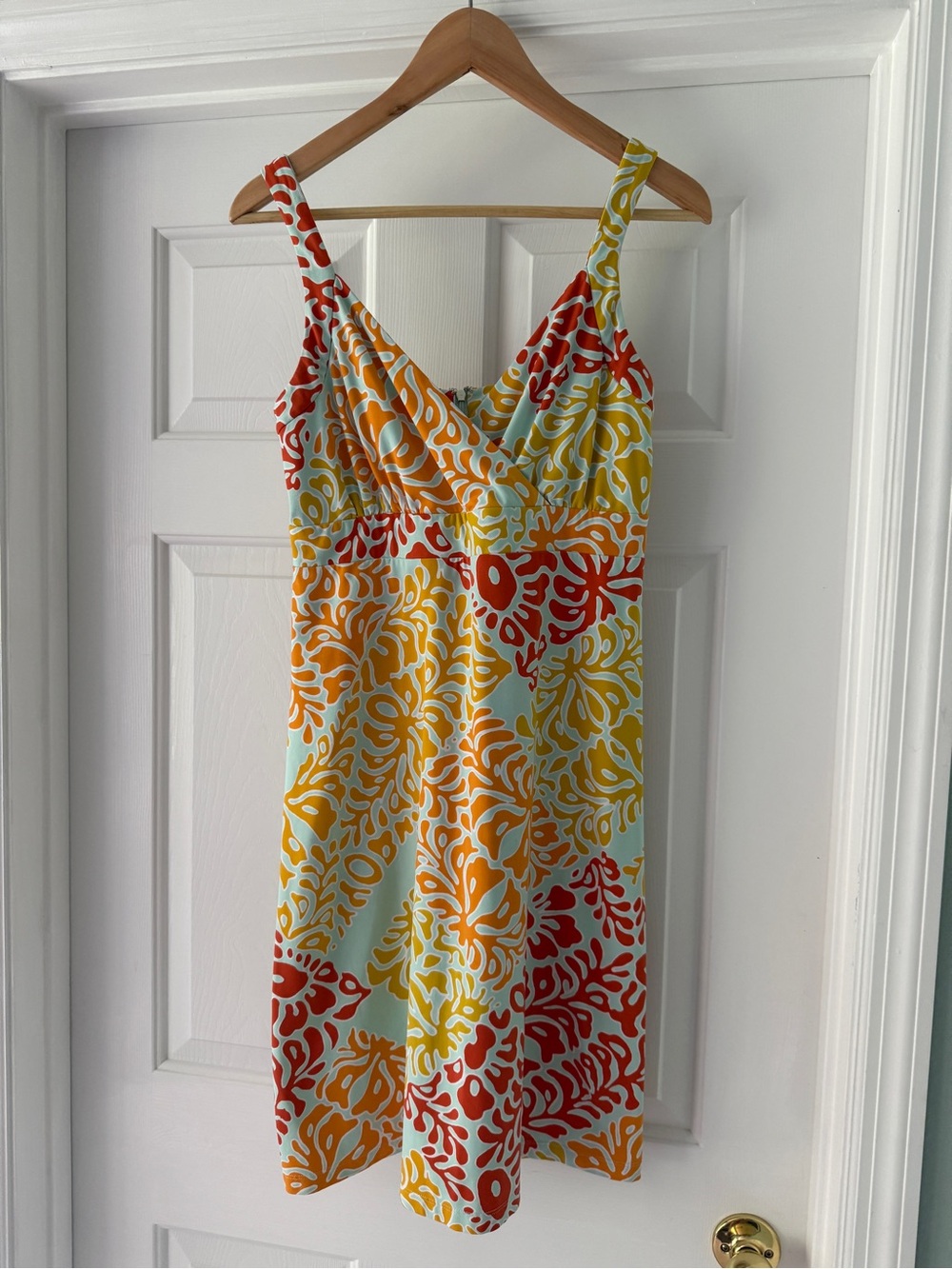 J. McLaughlin Yellow, Orange & Red Floral Midi Slip Dress